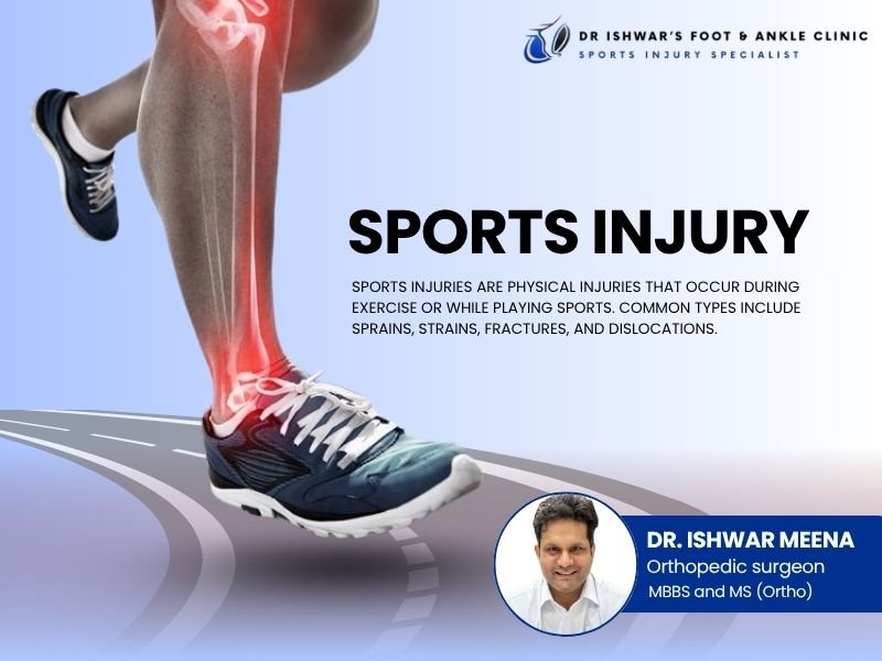 Sports injury treatment in Jaipur by Dr. Ishwar Meena, orthopedic surgeon specializing in foot, ankle, and ligament injuries.